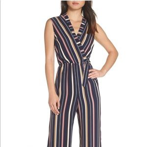 Chelsea28 Faux Wrap Jumpsuiy